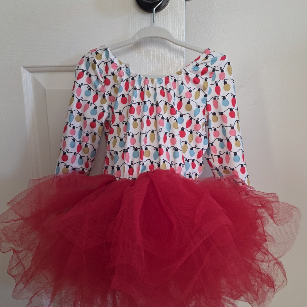 Girls Pink Holiday Light Tutu Costume